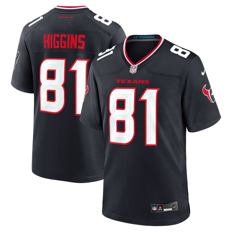 Houston Texans Jayden Higgins Navy jersey – view 1