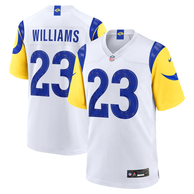 Los Angeles Rams Kyren Williams White jersey – view 1