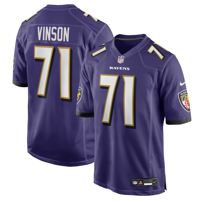 Baltimore Ravens Carson Vinson Purple jersey – view 1