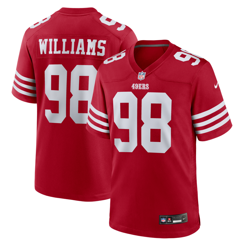 San Francisco 49ers Mykel Williams Scarlet jersey – view 1