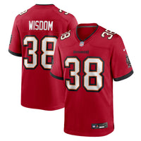 Tampa Bay Buccaneers Rashad Wisdom Red jersey – view 1