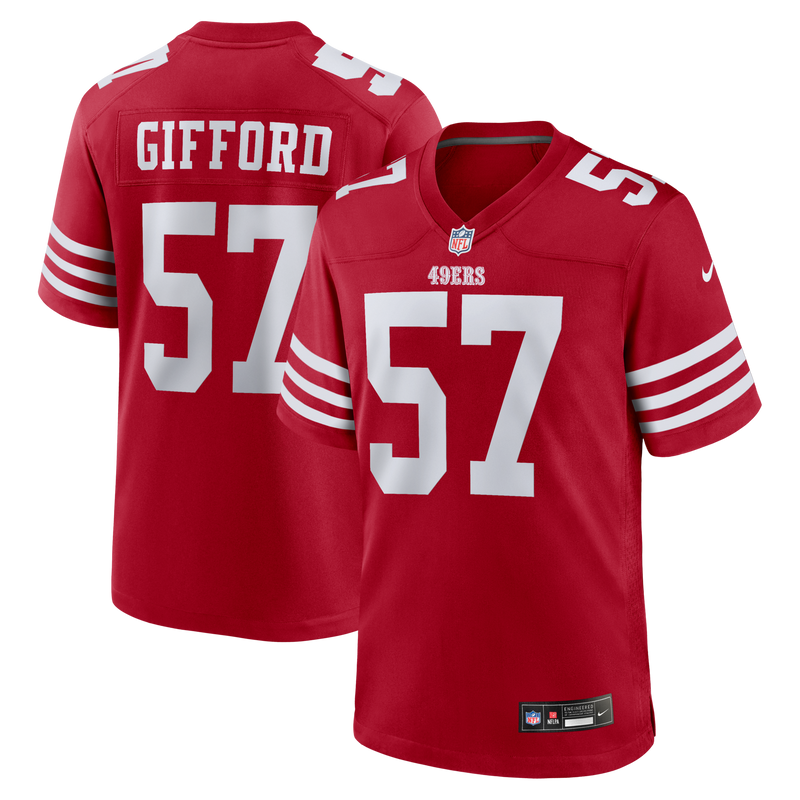 San Francisco 49ers Luke Gifford Scarlet jersey – view 1