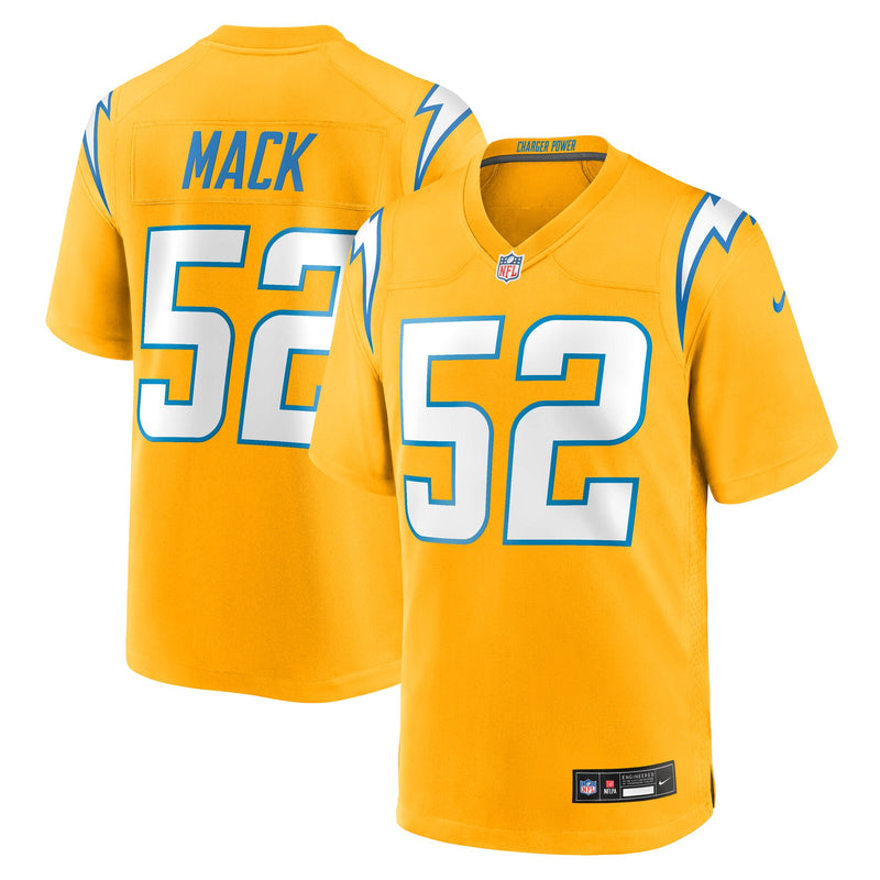 Los Angeles Chargers Khalil Mack Gold jersey – view 1