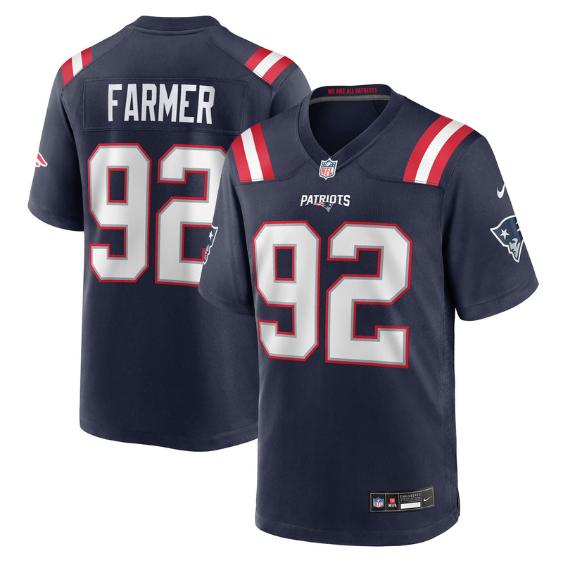 New England Patriots Joshua Farmer Navy jersey – view 1