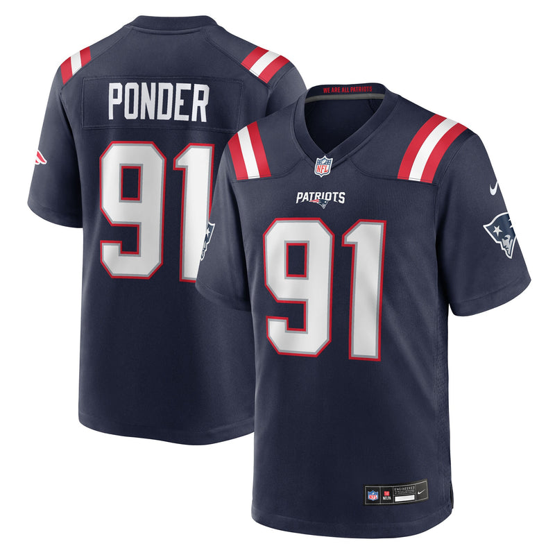 New England Patriots Elijah Ponder Navy jersey – view 1