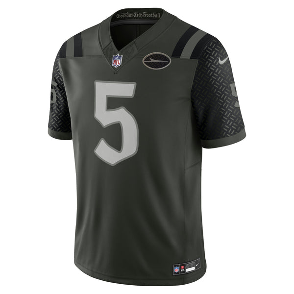 New York Jets Garrett Wilson Nike Gotham Green 2025 Rivalries Collection Stitched Limited Jersey