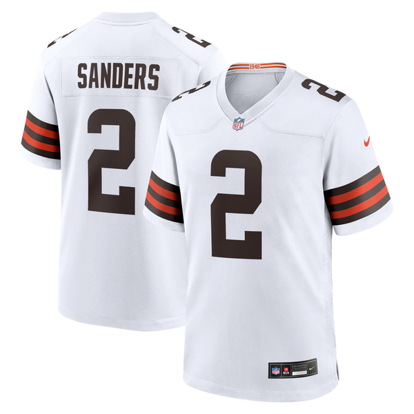Cleveland Browns Shedeur Sanders Nike White Game Jersey