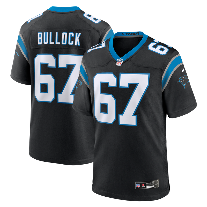 Carolina Panthers Corey Bullock Nike Black Team Game Jersey