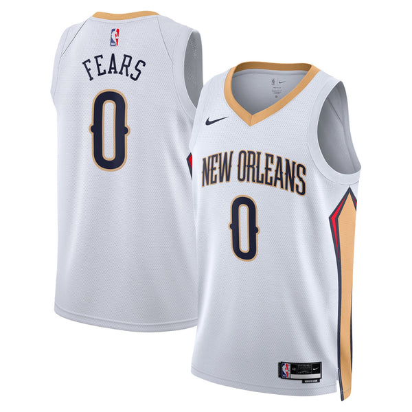 New Orleans Pelicans Nike Association Edition Swingman Jersey - White - Jeremiah Fears -