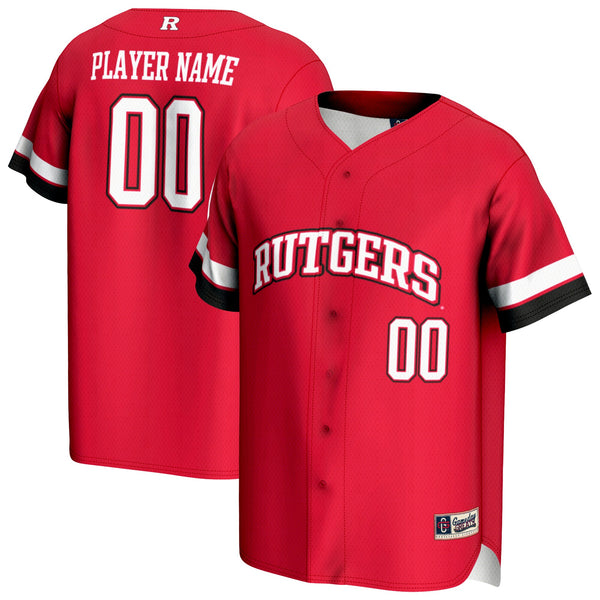 Rutgers Scarlet Knights GameDay Greats NIL Pick-A-Player Lightweight Baseball Jersey - Scarlet