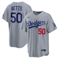 Los Angeles Dodgers Mookie Betts Nike Gray Stadium Jersey