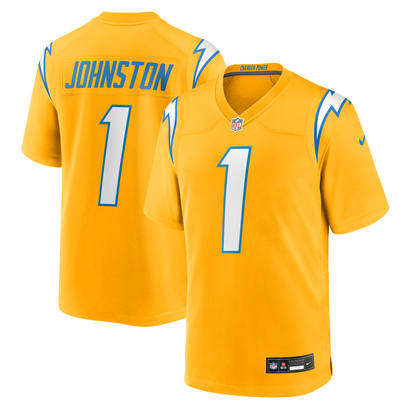 Los Angeles Chargers Quentin Johnston Gold jersey – view 1