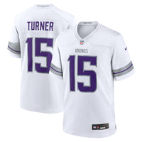 Minnesota Vikings Dallas Turner White jersey – view 1