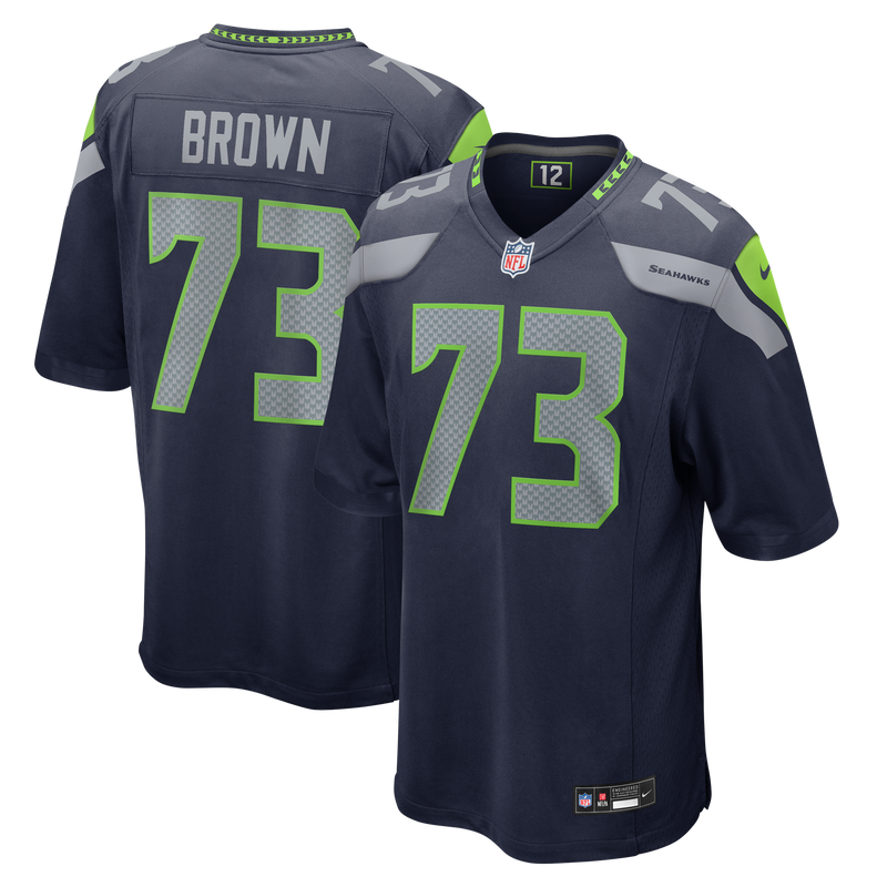 Seattle Seahawks Logan Brown Nike College Navy Team Game Jersey