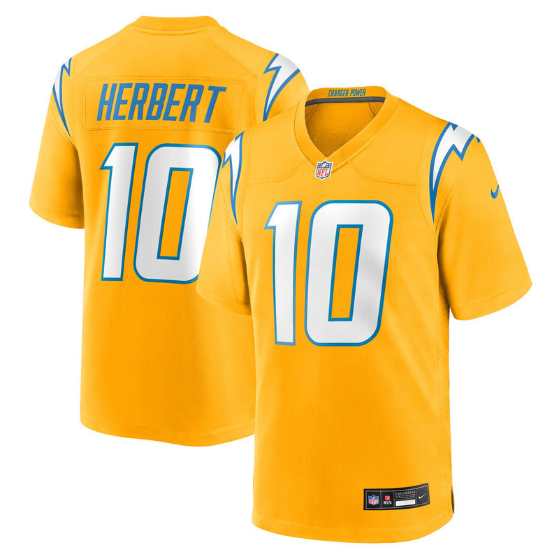 Los Angeles Chargers Justin Herbert Gold jersey – view 1