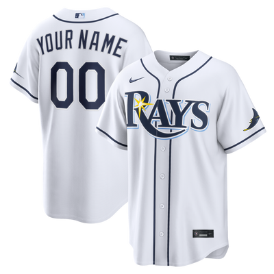 Tampa Bay Rays Nike White Home Stadium Custom Jersey