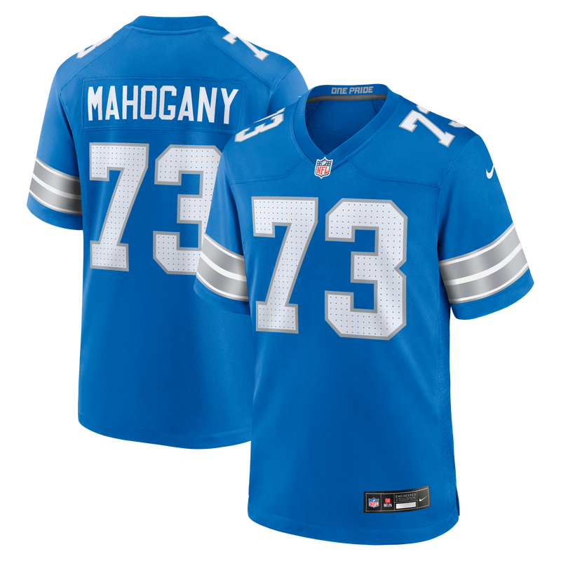 Detroit Lions Christian Mahogany Blue jersey – view 1