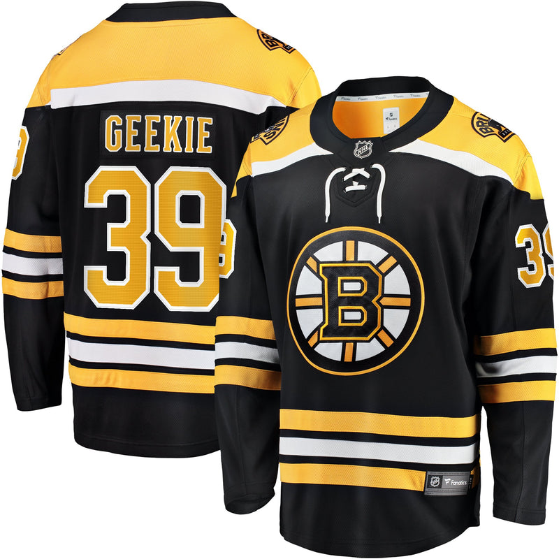 Boston Bruins Morgan Geekie Fanatics Black Home Breakaway Jersey