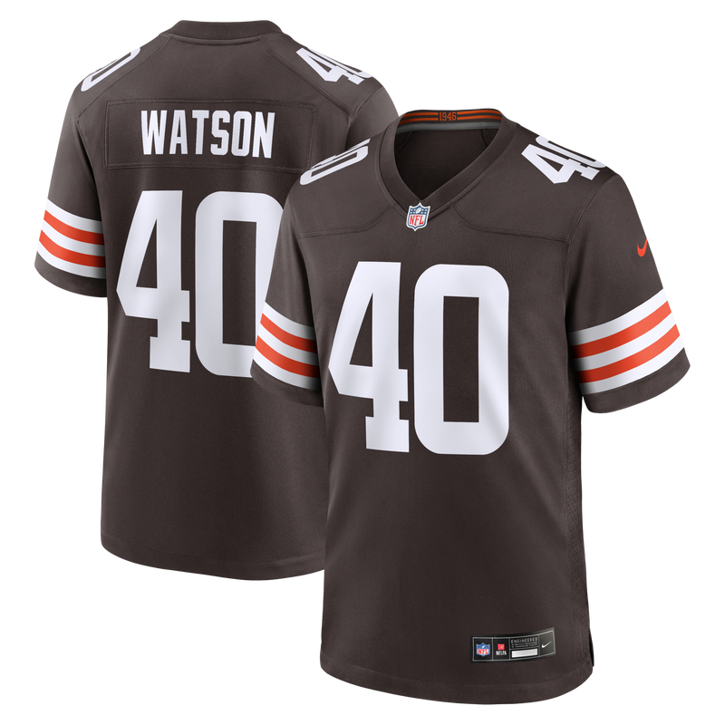Cleveland Browns Nathaniel Watson Brown jersey – view 1