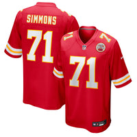 Kansas City Chiefs Josh Simmons Red jersey – view 1