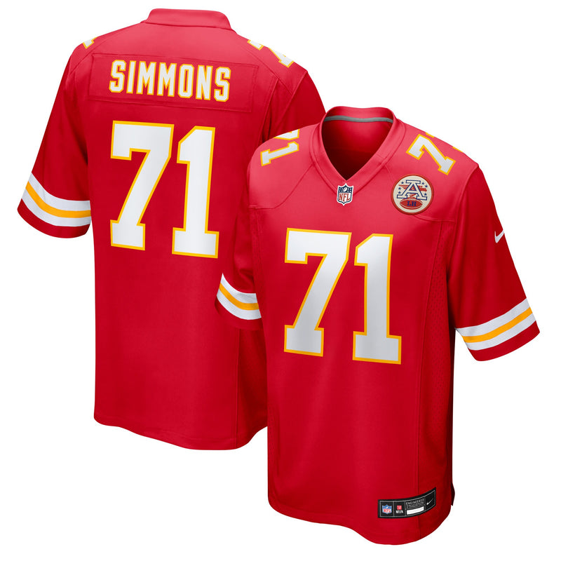 Kansas City Chiefs Josh Simmons Red jersey – view 1
