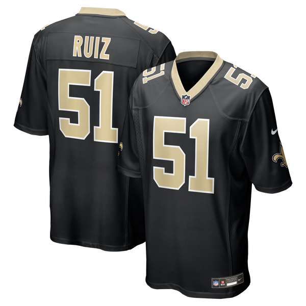 New Orleans Saints Cesar Ruiz Nike Black Game Jersey