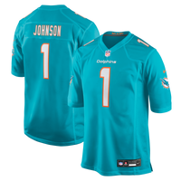 Miami Dolphins Chris Johnson Aqua jersey – view 1