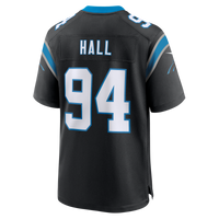 Carolina Panthers Aaron Hall Nike Black Team Game Jersey