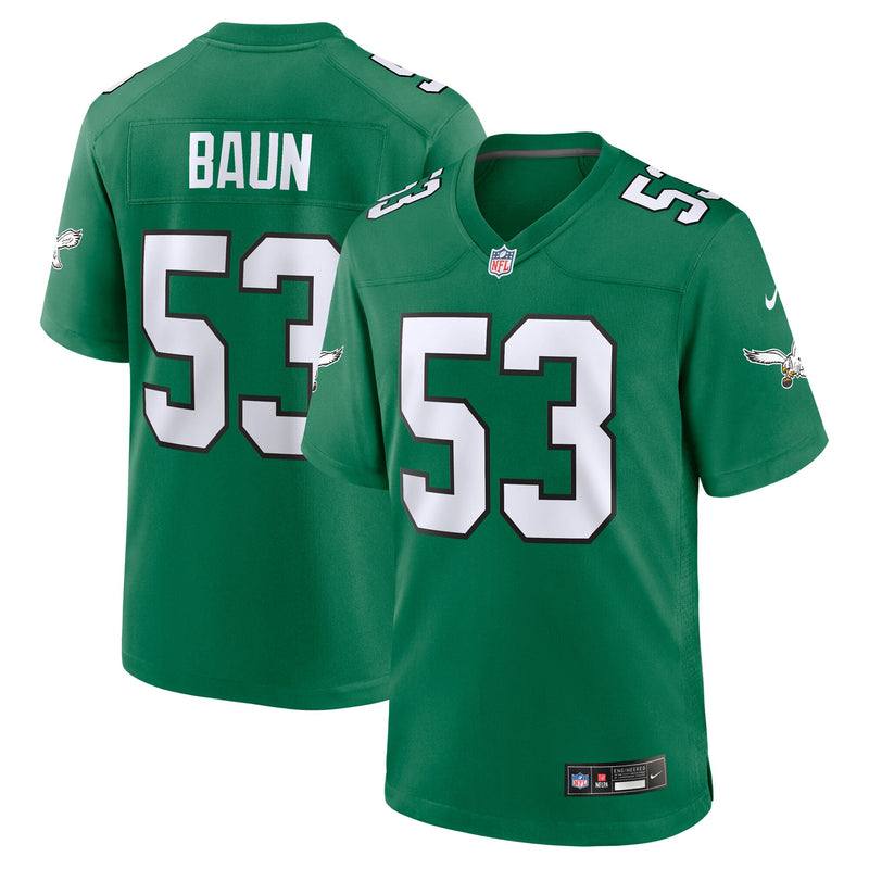 Philadelphia Eagles Zack Baun Kelly Green jersey – view 1