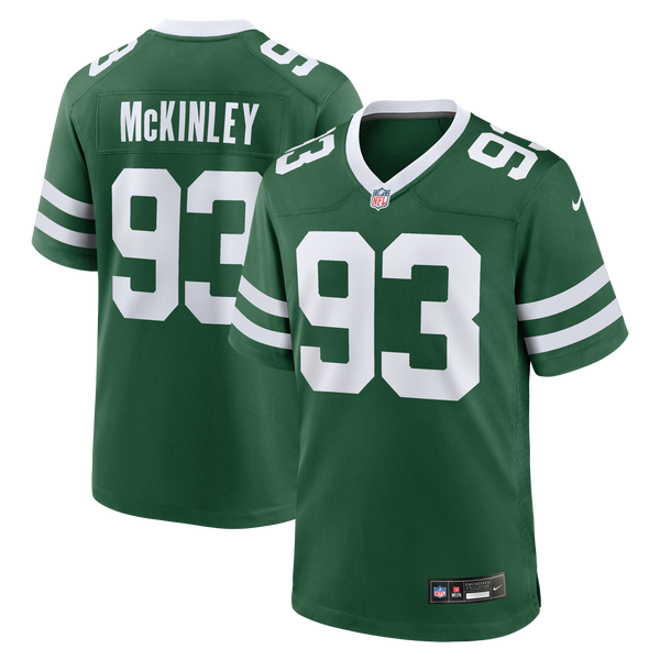 New York Jets Takk McKinley Nike Legacy Green Team Game Jersey