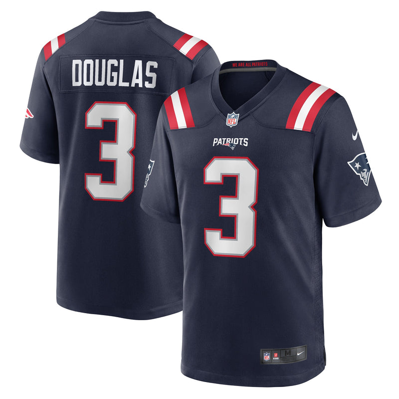 New England Patriots Demario Douglas Navy jersey – view 1