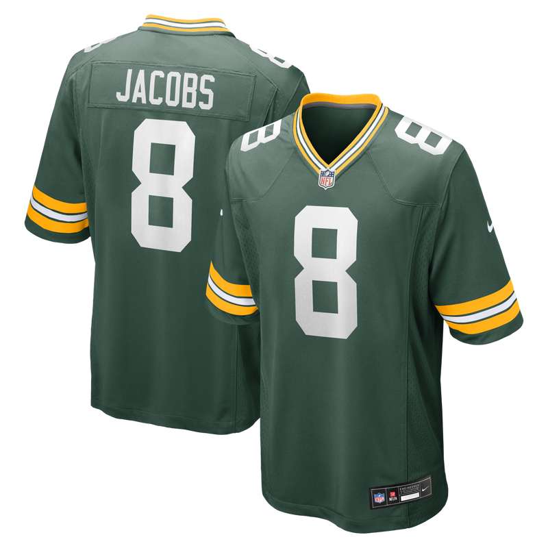Green Bay Packers Josh Jacobs Green jersey – view 1