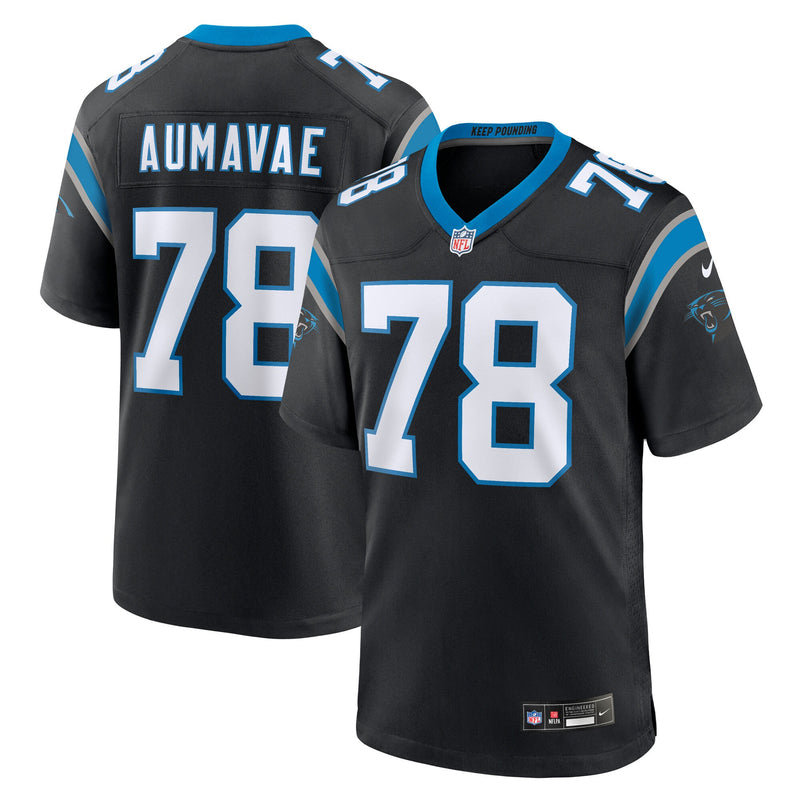 Carolina Panthers Popo Aumavae Black jersey – view 1