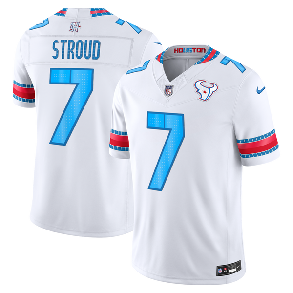 Houston Texans C.J. Stroud Nike White 2026 Rivalries Collection Printed Limited Jersey