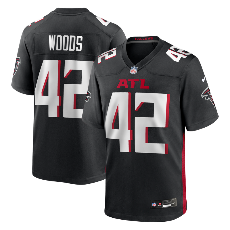 Atlanta Falcons Josh Woods Black jersey – view 1